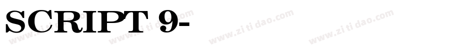 SCRIPT 9字体转换